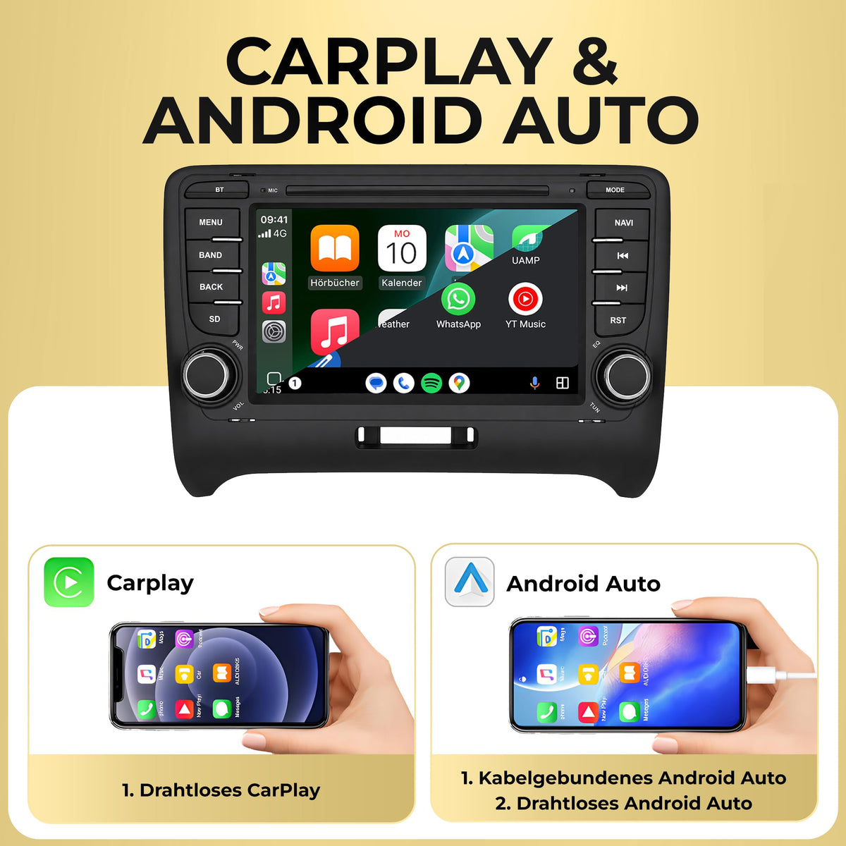 M.I.C. A7-S Android 14 Autoradio für Audi TT 2006-2014
