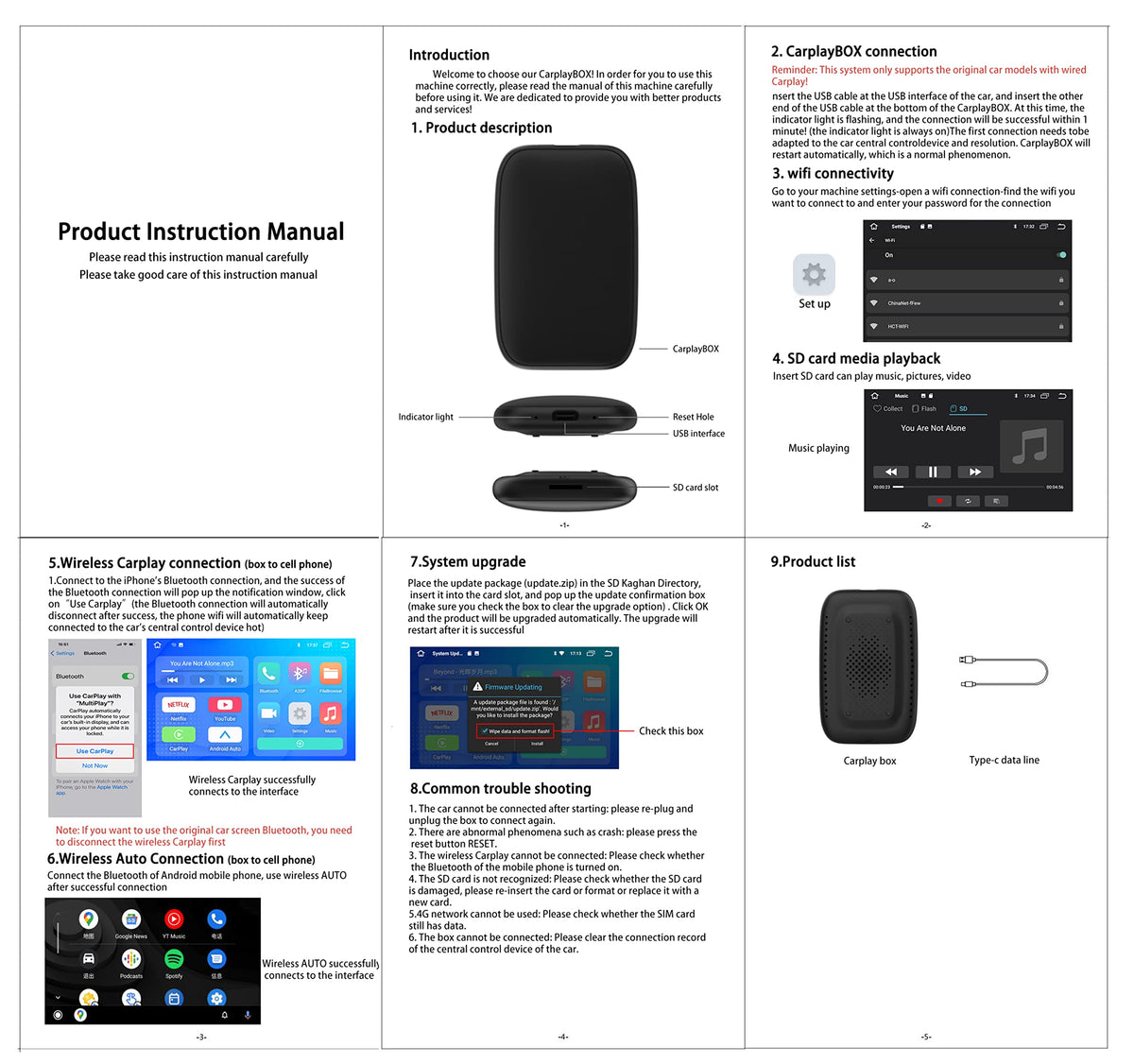 M.I.C. Carplay Smart Box dongle Adapter: Android 8 (geschlossen System) Rockchip 3326 2G+8G Wireless Carplay & A…