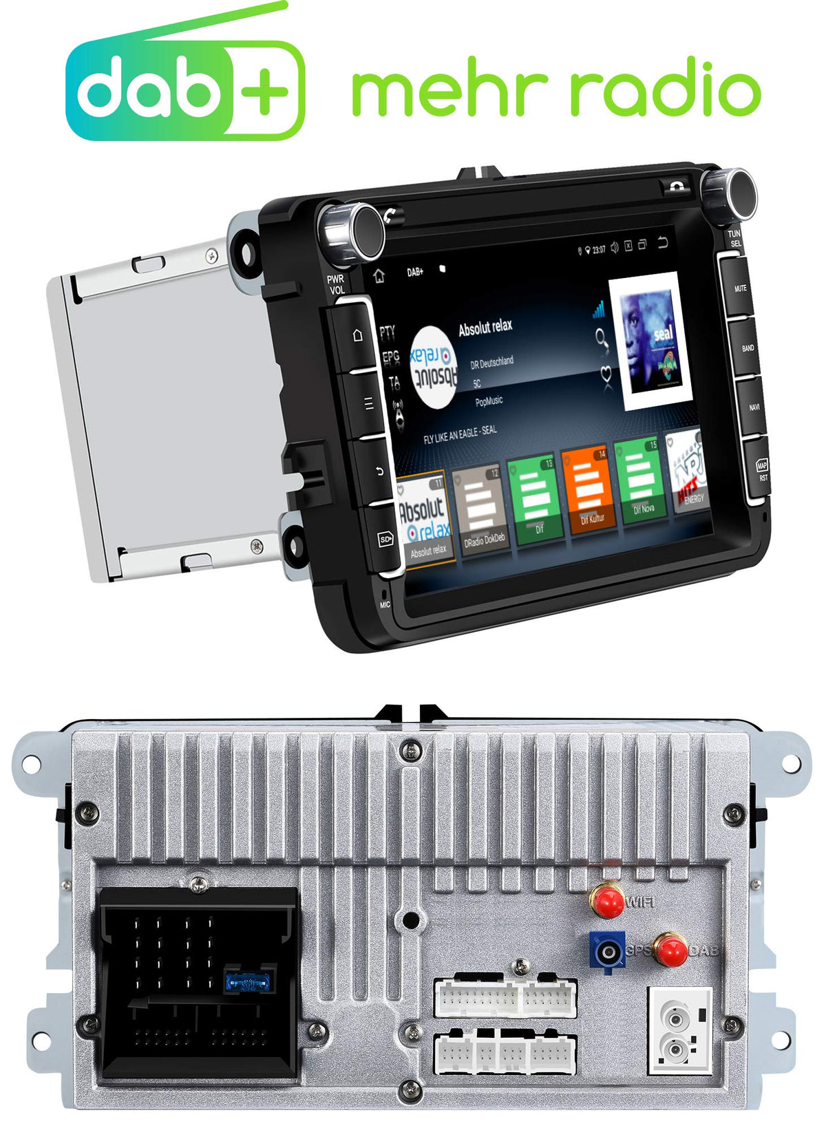 M.I.C. AV8V7-Pro Android 13 Autoradio für VW/ŠKODA/SEAT (RNS/RCD Ersatz)