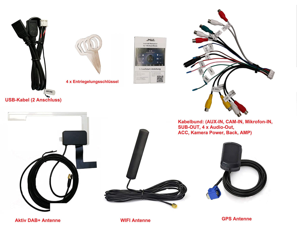 M.I.C. AVT7-lite Android 12 Autoradio für VW T5 multivan Touareg mit RNS 510