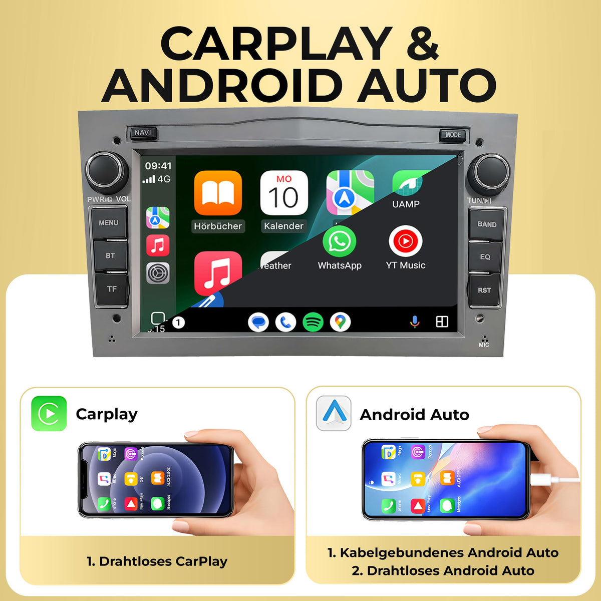 M.I.C. O7-U Android 14 Autoradio für Opel Antara/Astra H/Combo/Corsa D