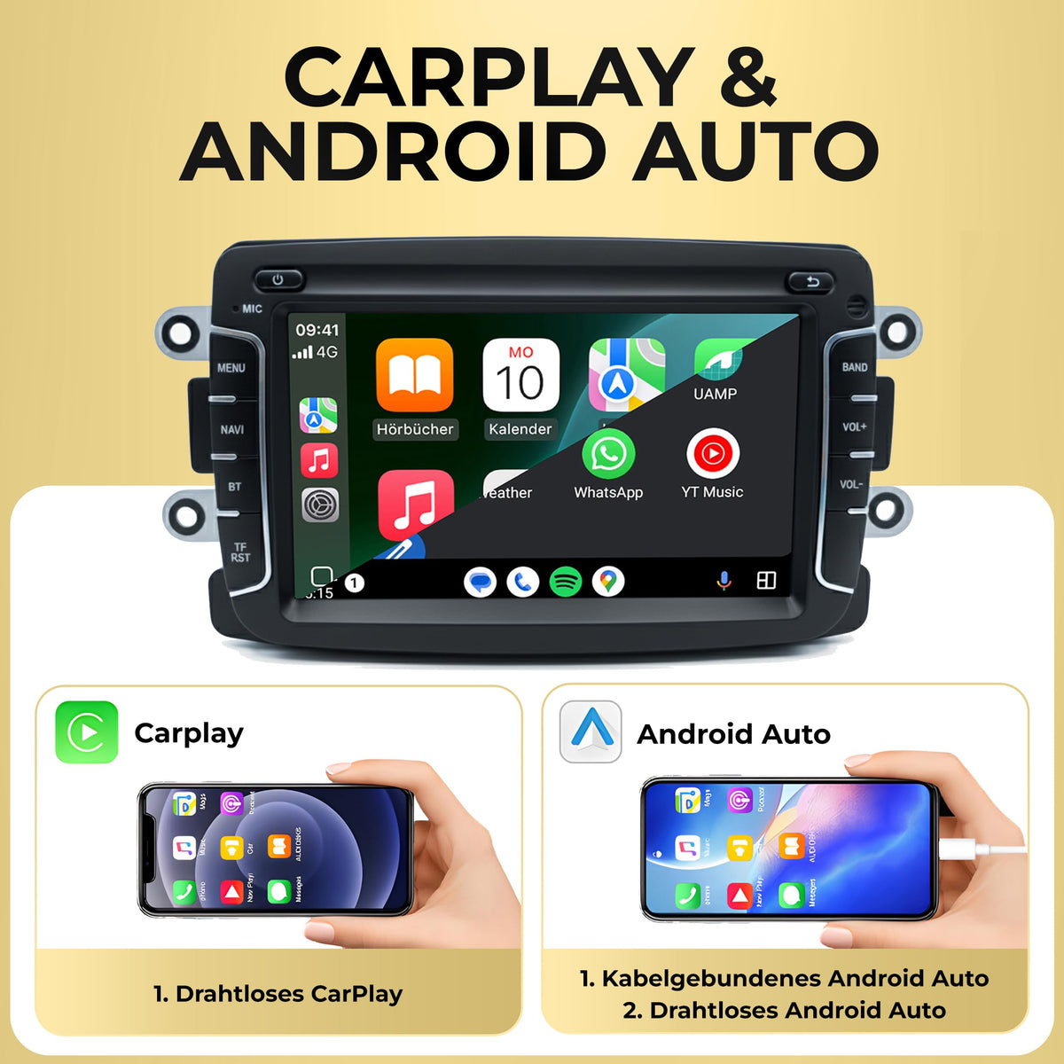 M.I.C. R7-S Android 14 Autoradio für Renault/Dacia Duster/Logan/Sandero