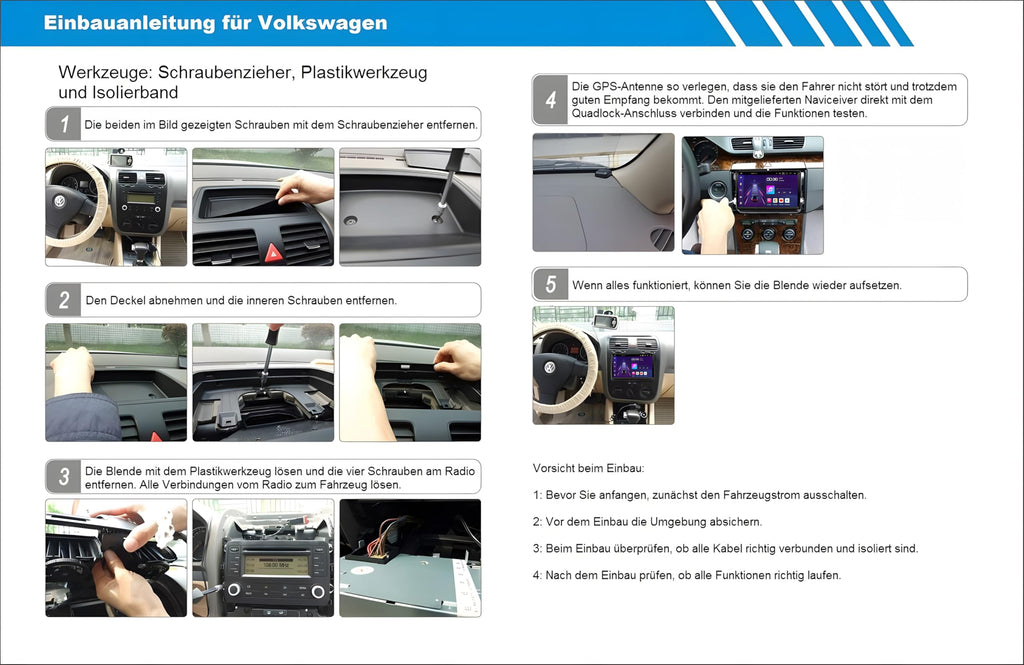 M.I.C. AV9-C Android 10 Autoradio mit navi Ersatz für VW Golf t5 touran Passat RNS RCD Skoda SEAT: Bluetooth 5.4…