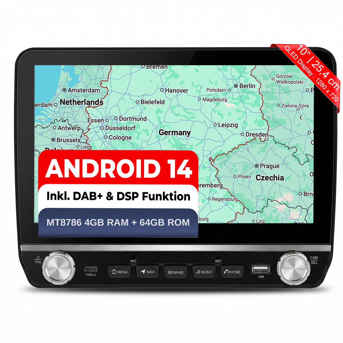 M.I.C. FI10-S Android 14 Autoradio für FIAT Ducato/Peugeot Boxer/Citroen