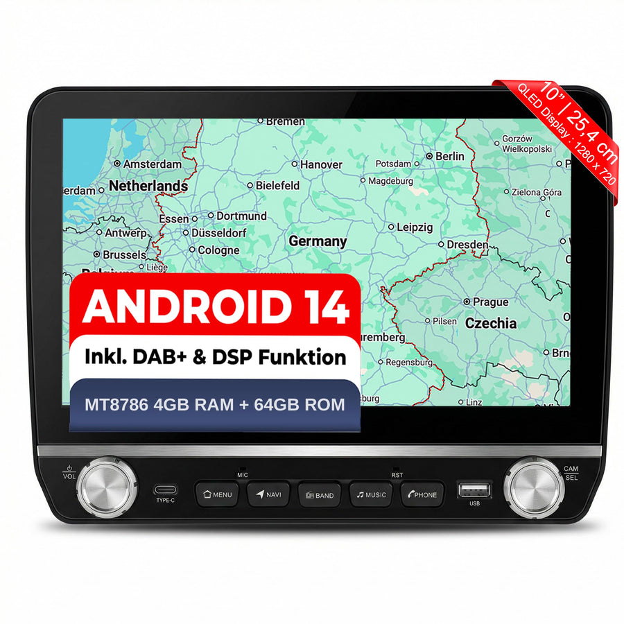 M.I.C. FI10-S Android 14 Autoradio für FIAT Ducato/Peugeot Boxer/Citroen