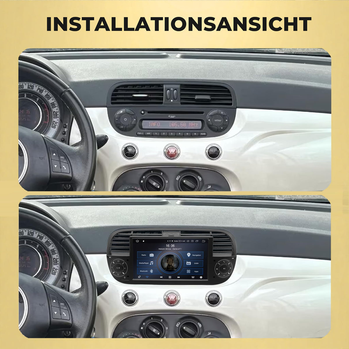 M.I.C. AFI7-L2 Android 14 Autoradio für FIAT 500 2010-2015