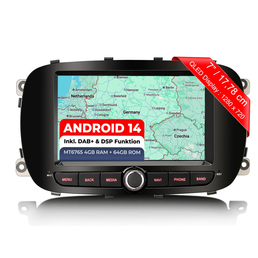 M.I.C. AFI72-L2 Android 14 Autoradio für FIAT 500X 2014-2020